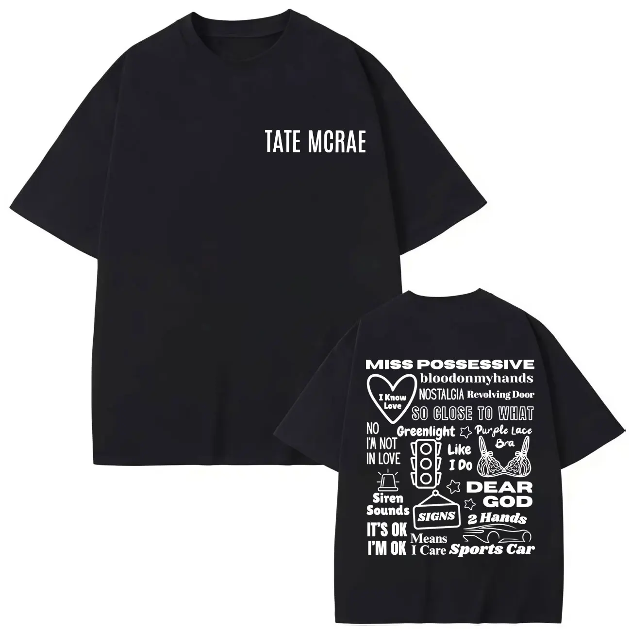 

Singer Tate McRae Merch T-shirts Men's Women Hip Hop Fashion Short Sleeve T-shirt Summer Casual Loose Cotton T Shirts Streetwear
