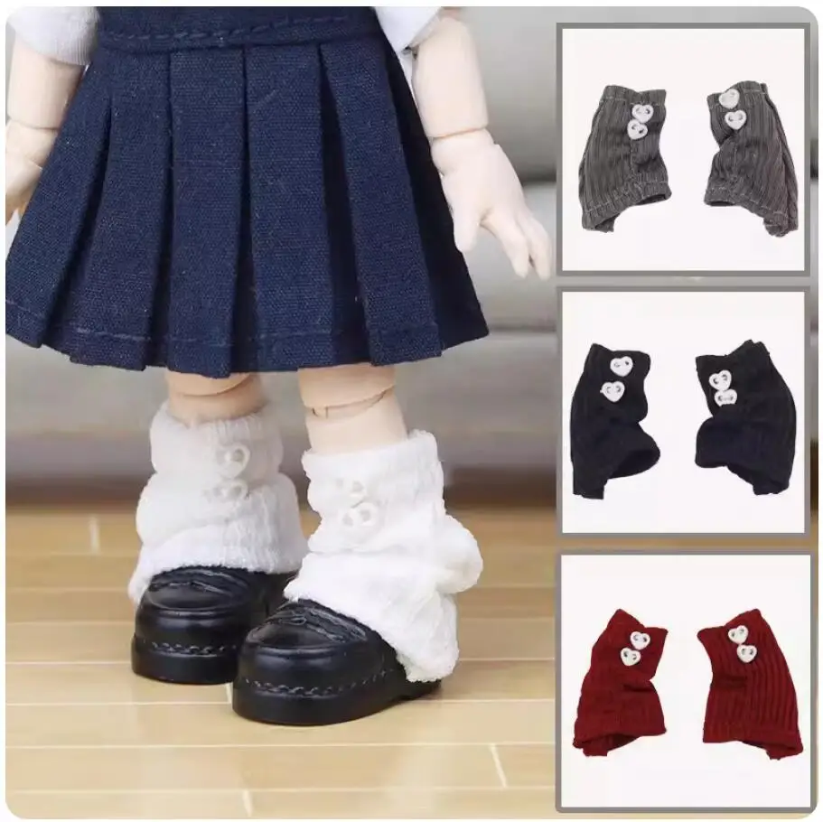 

D05-P055 children handmade toy 1:12 ob11 gsc bjd pd9 doll accessory black red white colorful Pile up socks 1pair