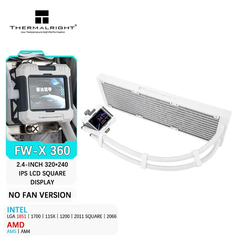 Thermalright FW-X 360 All-in-one CPU Water cooling cooler No fan version 2.4