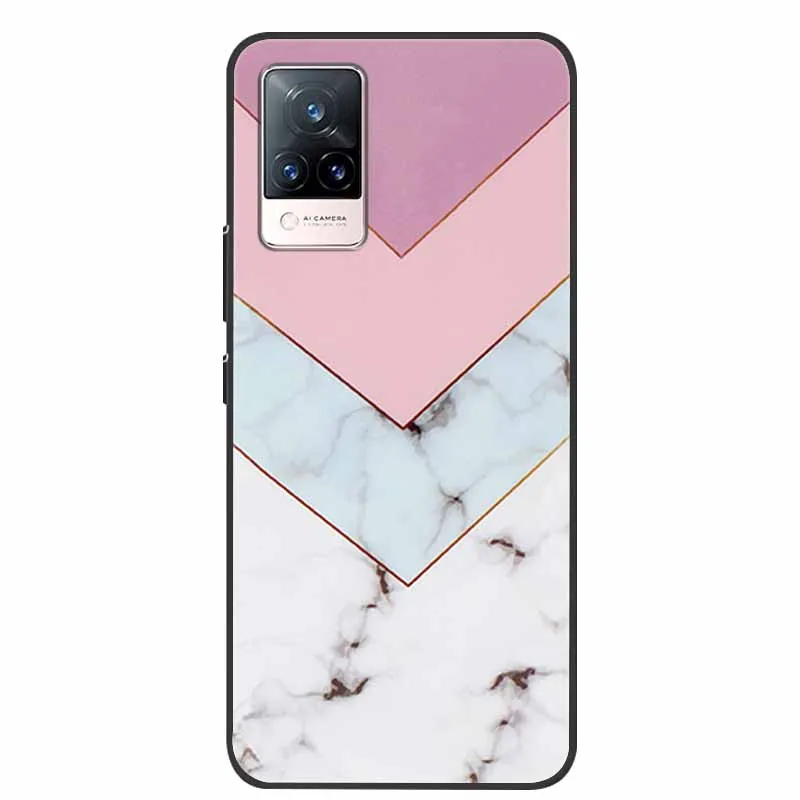 For vivo V21 5G Case New Fashion Marble silicon Soft TPU Back Cover For vivo V21e 4G 5G V21 V 21 Phone Cases vivoV21 v21e Capa