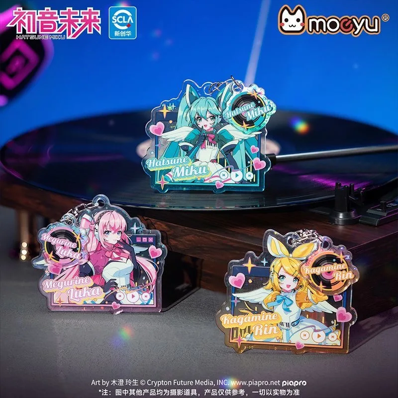 初音ミクキーホルダーペンダントアクリルキーチェーンアニメ周辺機器鏡音リンルカコスプレボーカロイドアクセサリーバッグ用