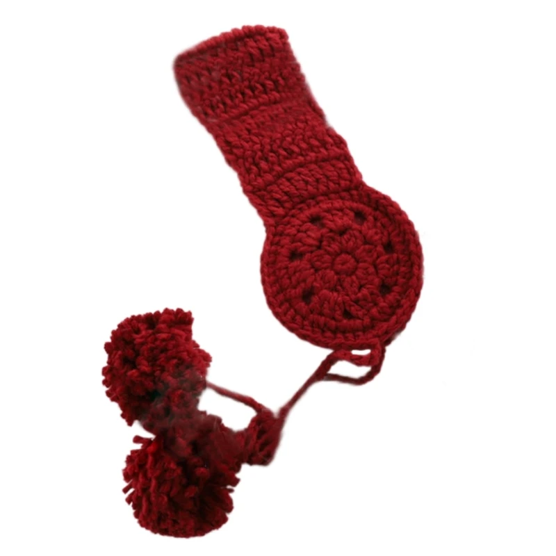 Oorkap Met Pompoms Haak Oor Warmer Hoofdband Knit Oorklep Winter Warm Oorbeschermers Oor Deksel Gebreide Oorbeschermers Voor Vrouwen X4YC