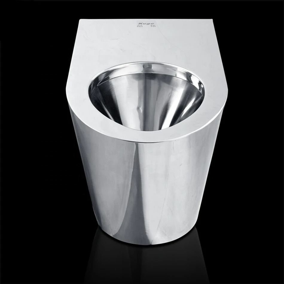 Wholesale Promotional public one piece wc toilet stainless steel floor mounted toilet bowl