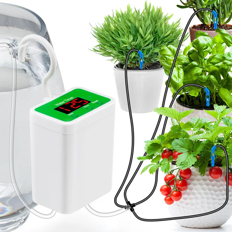 

Household Drip Irrigation Watering Drip Machine Lazy Potting Timed Flower Farming Automatic Lazy Watering Watering Device