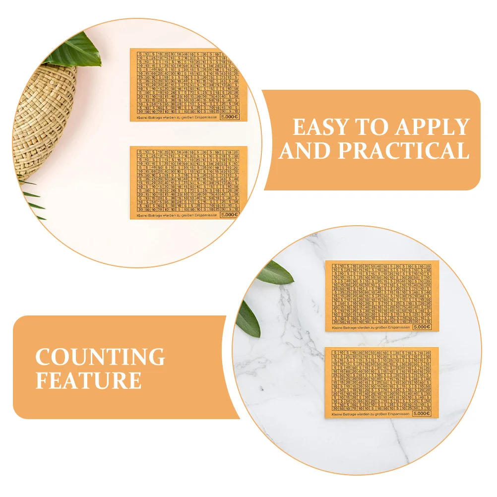 ملصقات تعقب التوفير 30 ورقة لصندوق المال تحدي اليورو DIY مجموعة ملصقات أرقام الميزانية #5