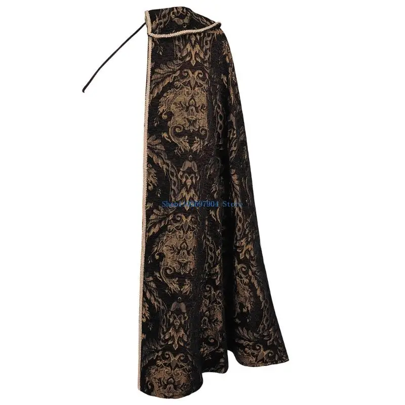 زي N7YF على طراز الملك في العصور الوسطى بنصف الكتف للحفلات التنكرية والحفلات التنكرية #4