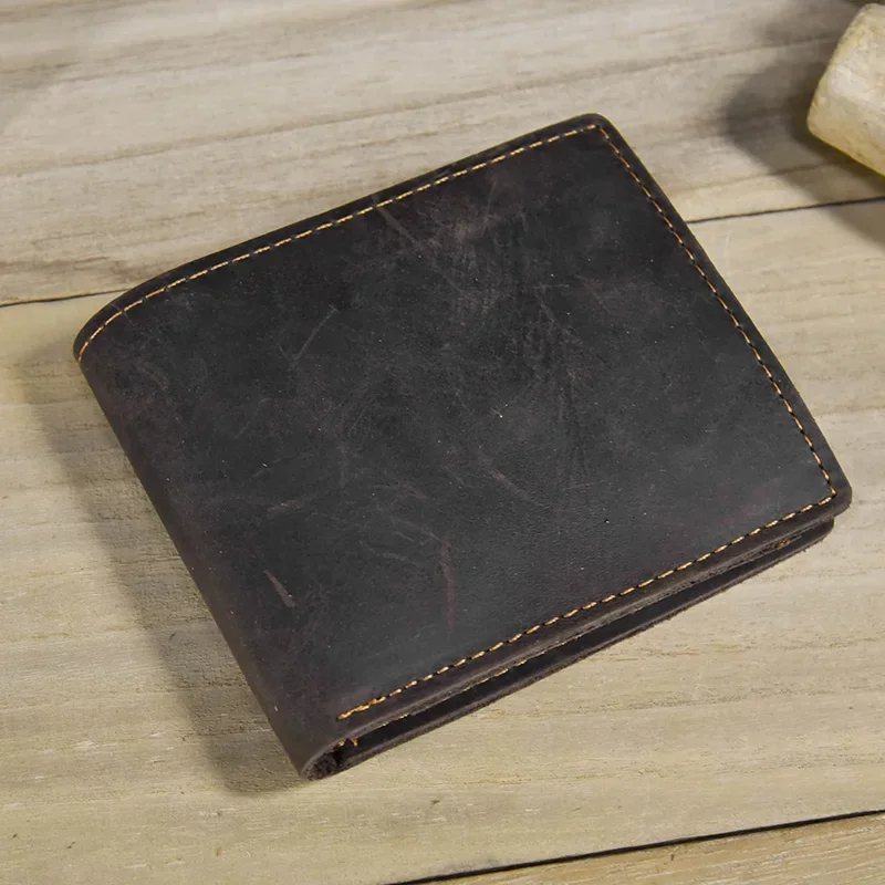 

Simple Design Leather Short Wallet for Men Male Real Cowskin Card Purse Mini Men's Slim Purse Men Wallet Thin Porte Monnaie 2023