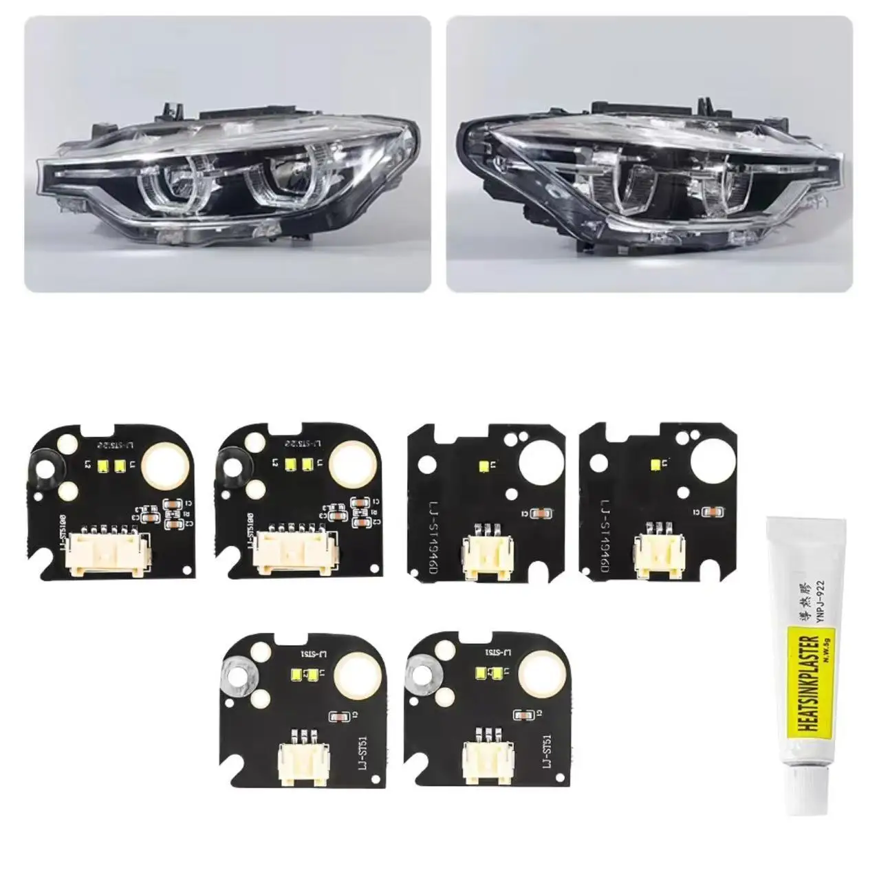 

Светодиодные панели дневного света с желтыми ангельскими глазами DRL для BMW F30 F31 LCI 2016-2019 гг. Адаптивные светодиодные чипы фар 63117419615 7419615 7419610