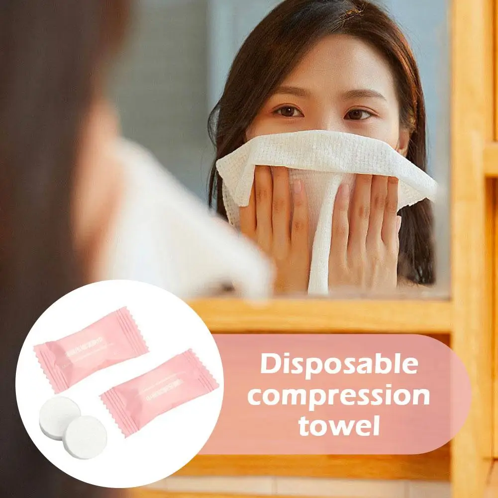 Mini Compressed Towel Disposable Capsules Towels Magic Care Wipes Tablet Cloth Travel Outdoor Face Tissue Paper M9o1