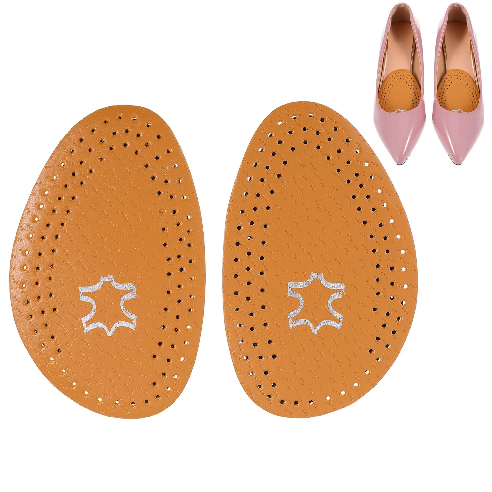 

1Pair Forefoot Cushion Inserts Non-Slip Insoles High Heel Foot Pads Sweat Absorbing Soft Comfortable High Heel Insoles