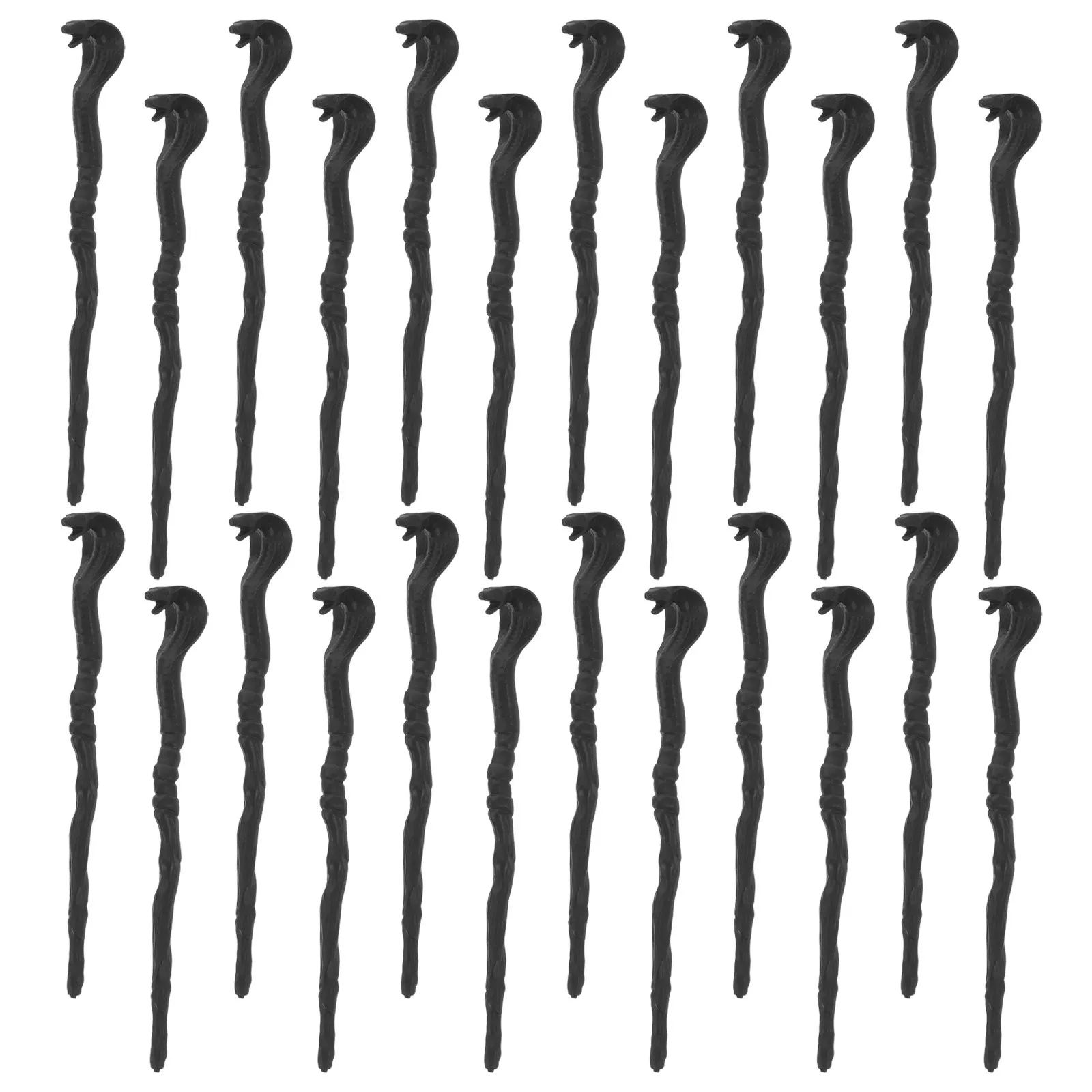 

48Pcs Halloween Miniature Snake Head Walking Staff Egyptian Cane Wizard Stick Costume Prop DIY Party Decoration Accessories