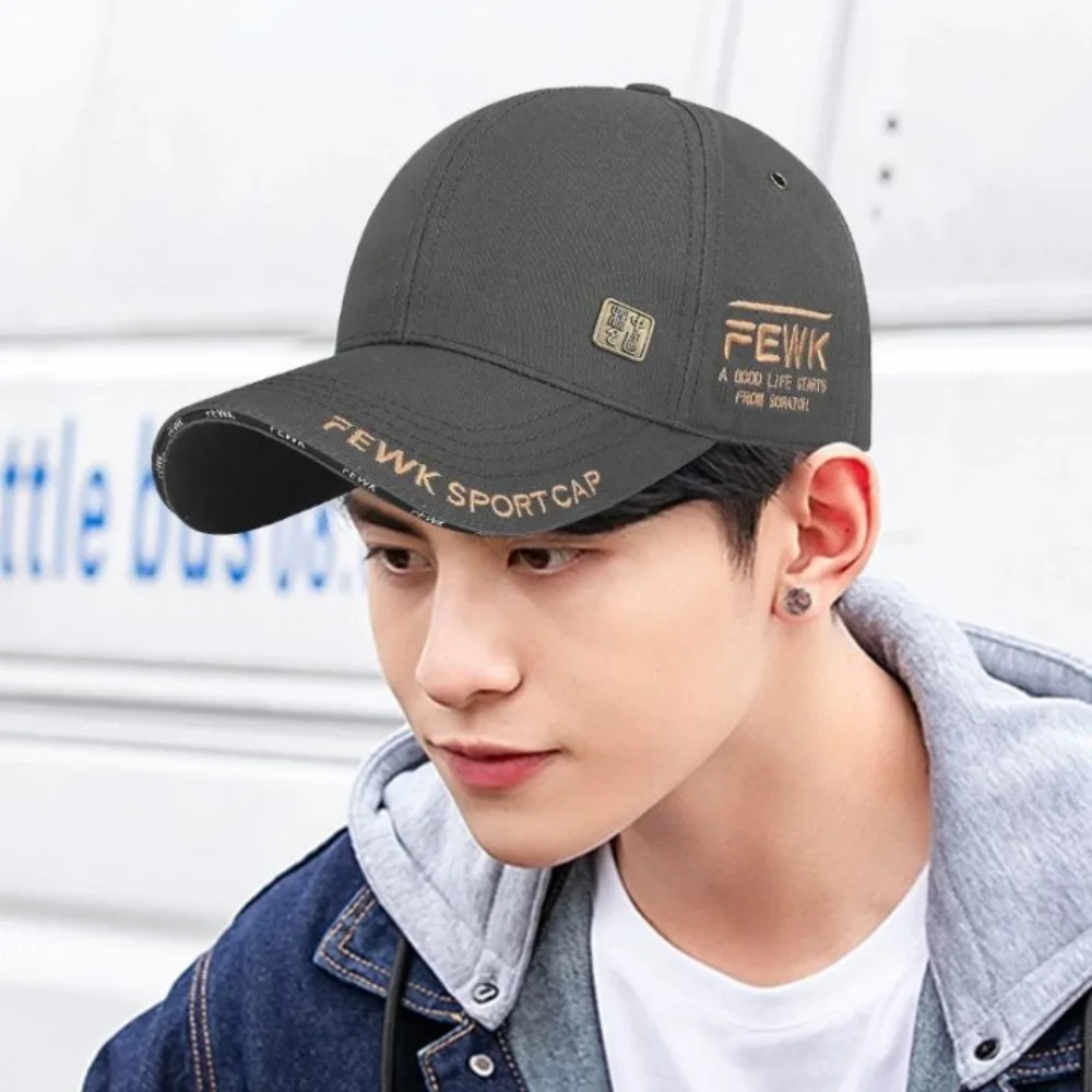 

Breathable Letter Embroidery Hat UV Protection Quick-drying Men's Sunshade Cap Lightweight Metallic Pores Baseball Cap Outdoor