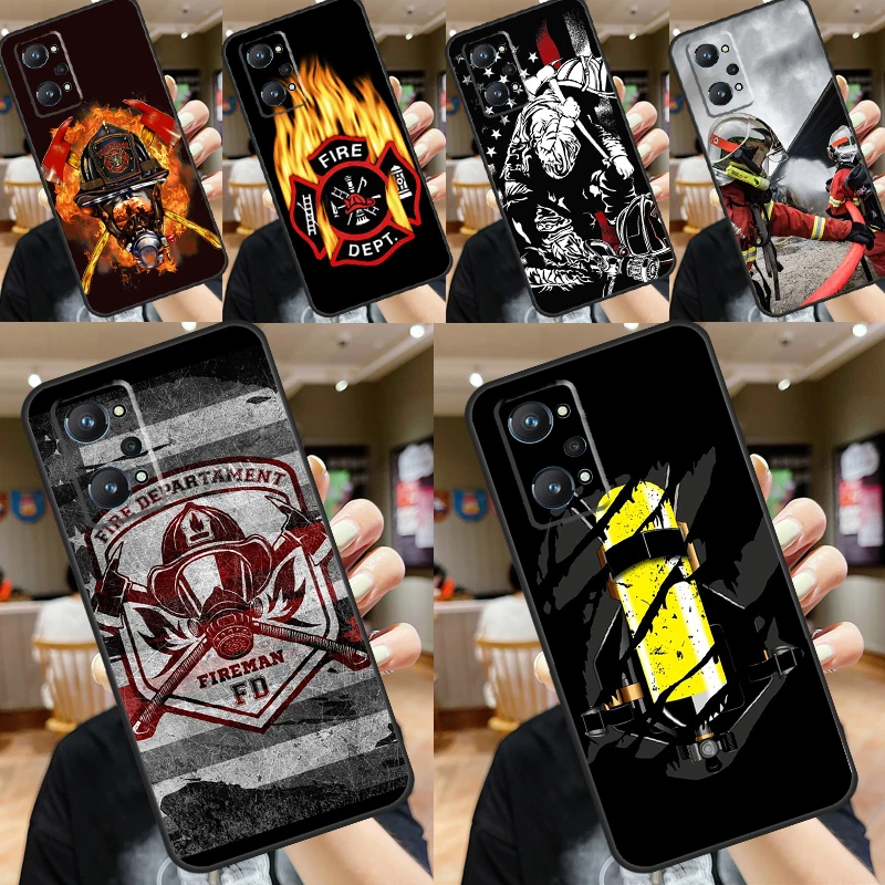 Firefighter Heroes Fireman For Realme C67 C55 C53 C51 C35 C33 C31 C30 C25s C21Y GT Neo 6 GT5 9 10 11 12 Pro Plus Case