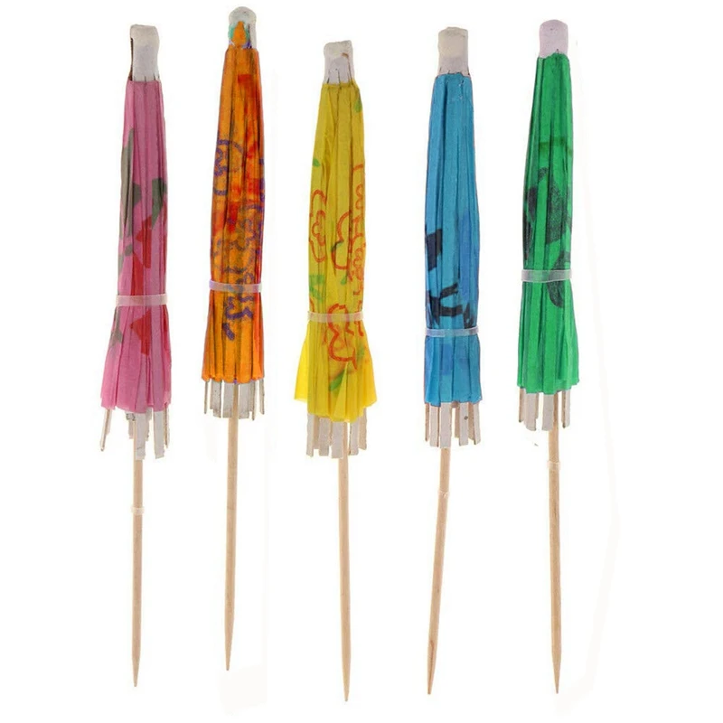 200PCS Cocktail Umbrella Picks Cocktail Umbrella Picks Assortments Easy Install Easy To Use