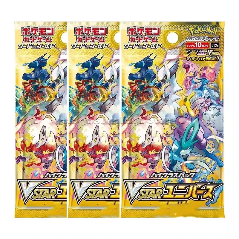 Original Pokemon Card PTCG Japanese Edition Series S12A Gold Bag Anime Game Trading Cards Children Gifts Genuine Board Game Toys