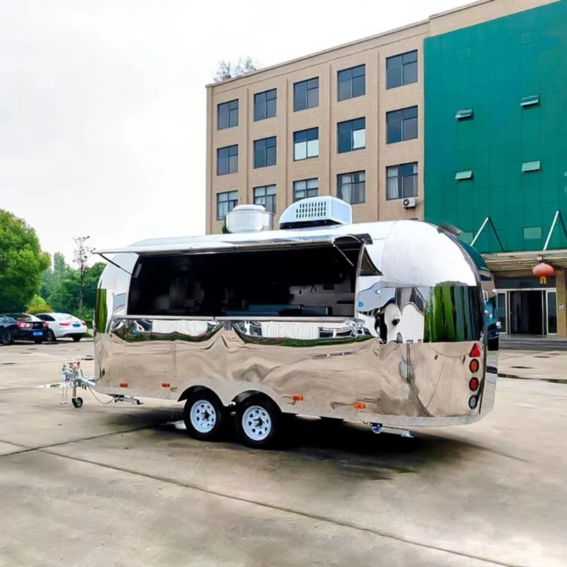 Fully Equipped Food Trailer  Ice Cream Pizza Food Truck Container Mobile Shop Truck