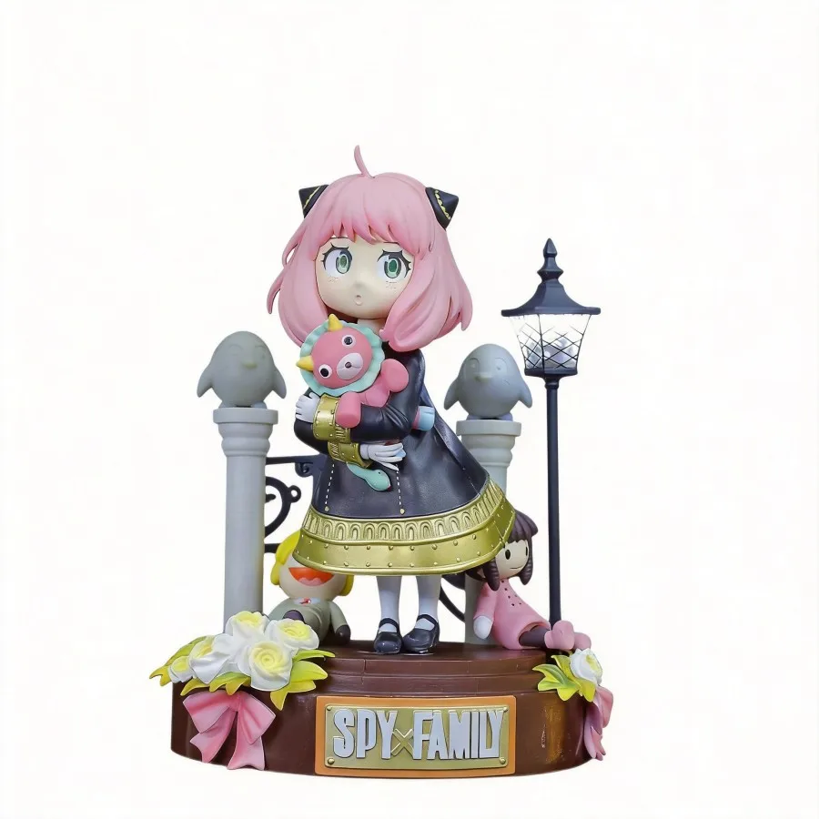 

Spy x Family Anya Forger GK Street Lamp Anime Figure - 19cm Lovely 2D Girl Model Decoration Peripheral Doll