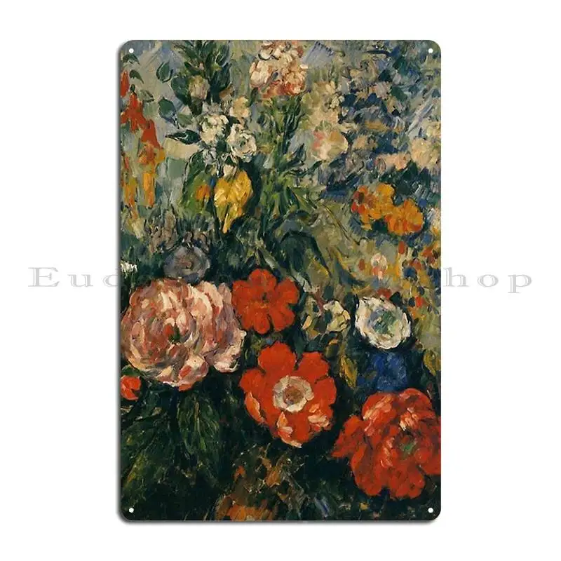 Favourite Artists Paul Cezanne Still Life Flowers Metal Plaque Poster Personalized Kitchen Wall Cave Wall Cave Tin Sign Poster