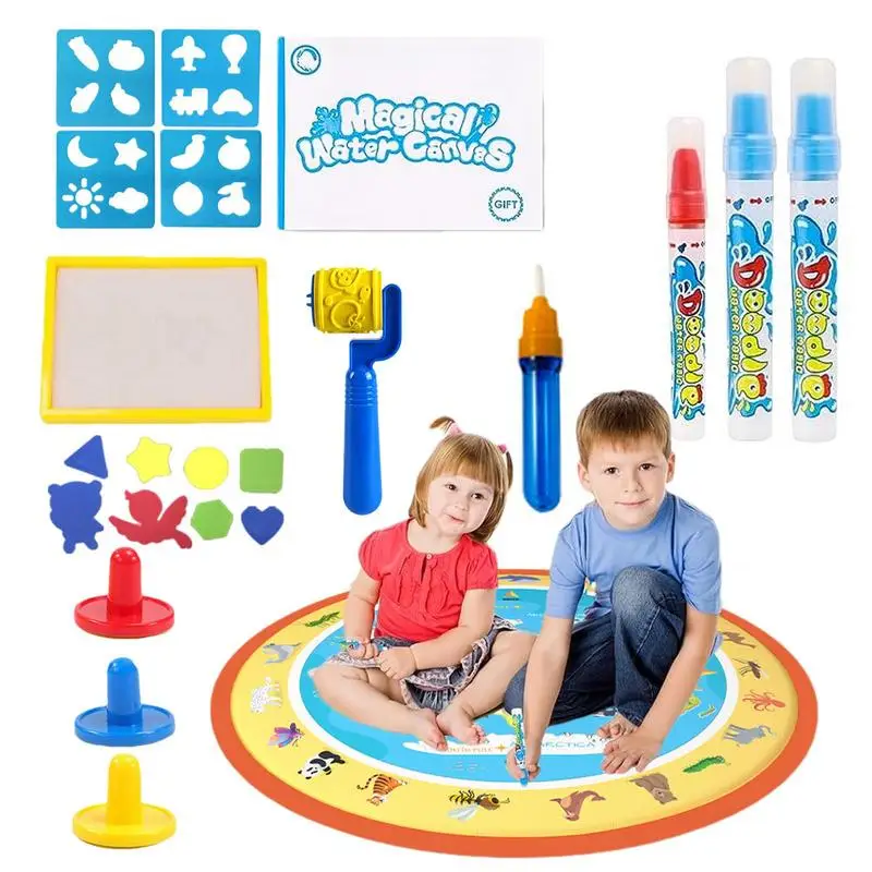 

Coloring Floor Mat Floor Water Canvas Mat For Kids Waterproof Nylon Children's Painting Toy For Bedroom Classroom Living Room