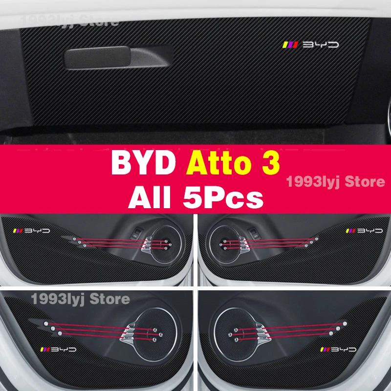 Car Door Anti-dirty Anti-kick Mat Pad Cushion Sticker Garnish Decoration Car-styling For BYD Atto 3 Yuan Plus EV Accessories