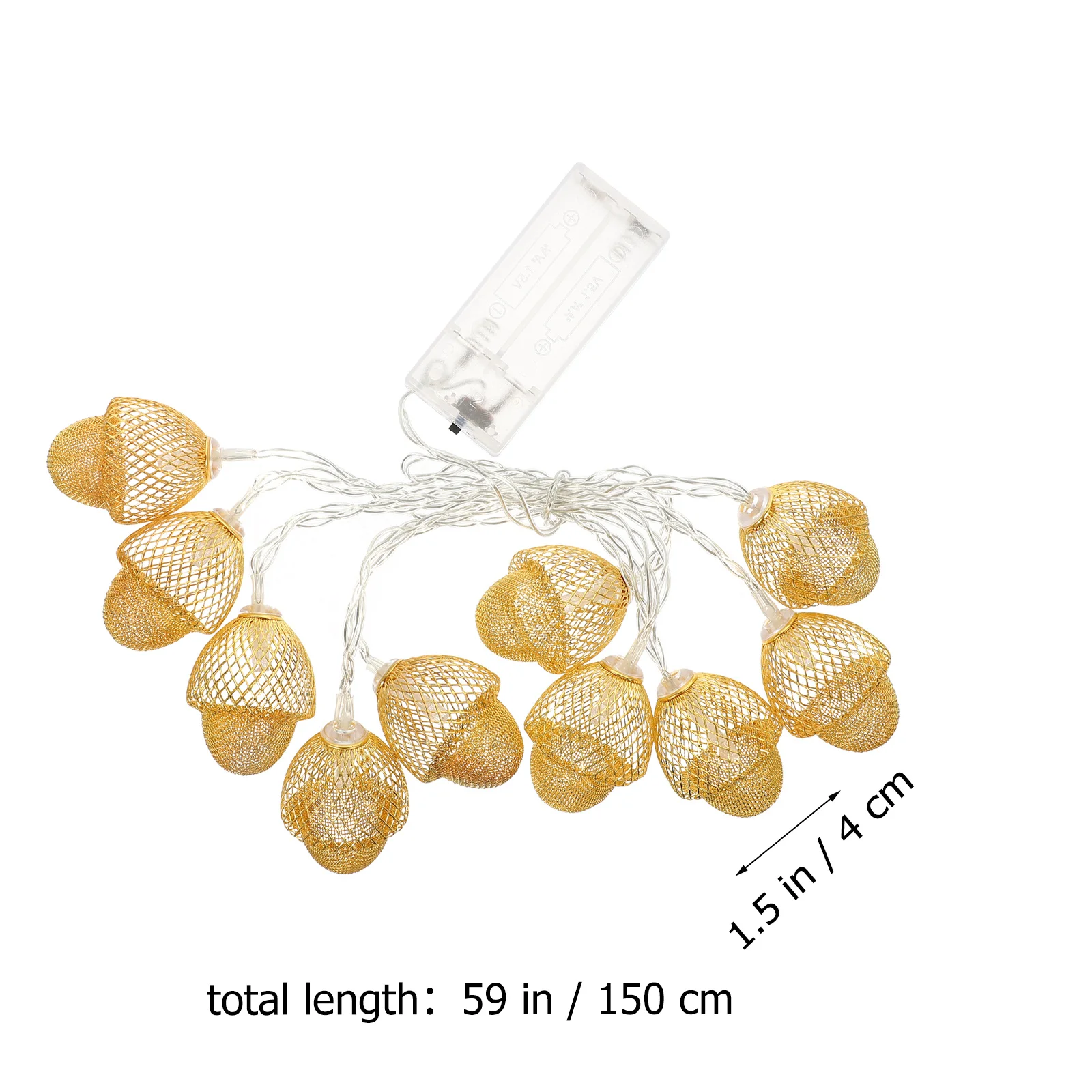 

Delicate Acorn String Light Easy Operated Christmas Yard Decor Portable for Wedding Festival Holiday Decoration