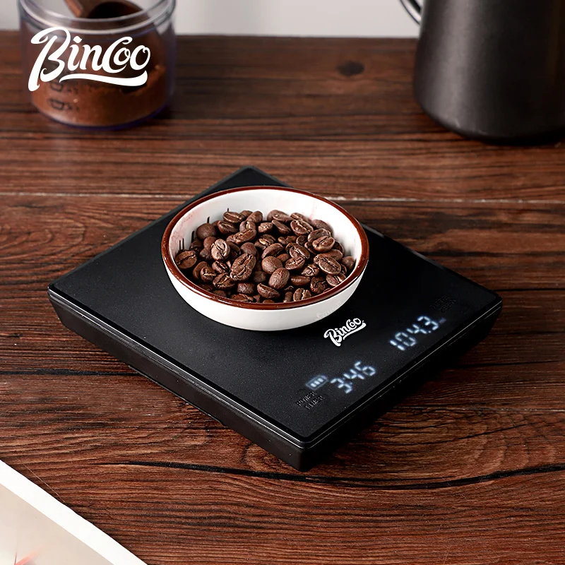 Bincoo Digital Kitchen Coffee Scale 3kg/0.1g High Precision Cyclic Rechargeable Espresso Electronic Scale Home Barista Accessory