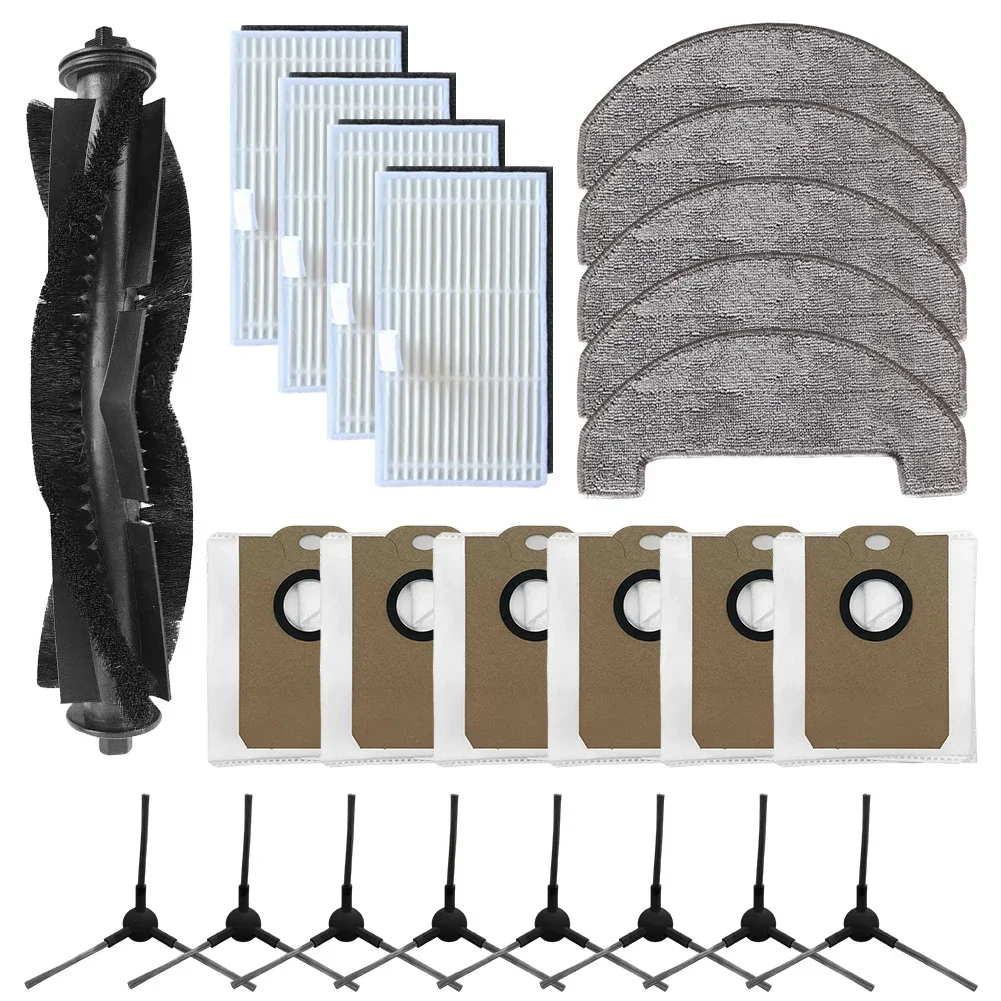 

For MONSGA MS1 MAX Robot Vacuum Parts Pack Featuring Side Brushes Mop Cloths Filters and Dust Bags for Reliable Cleaning