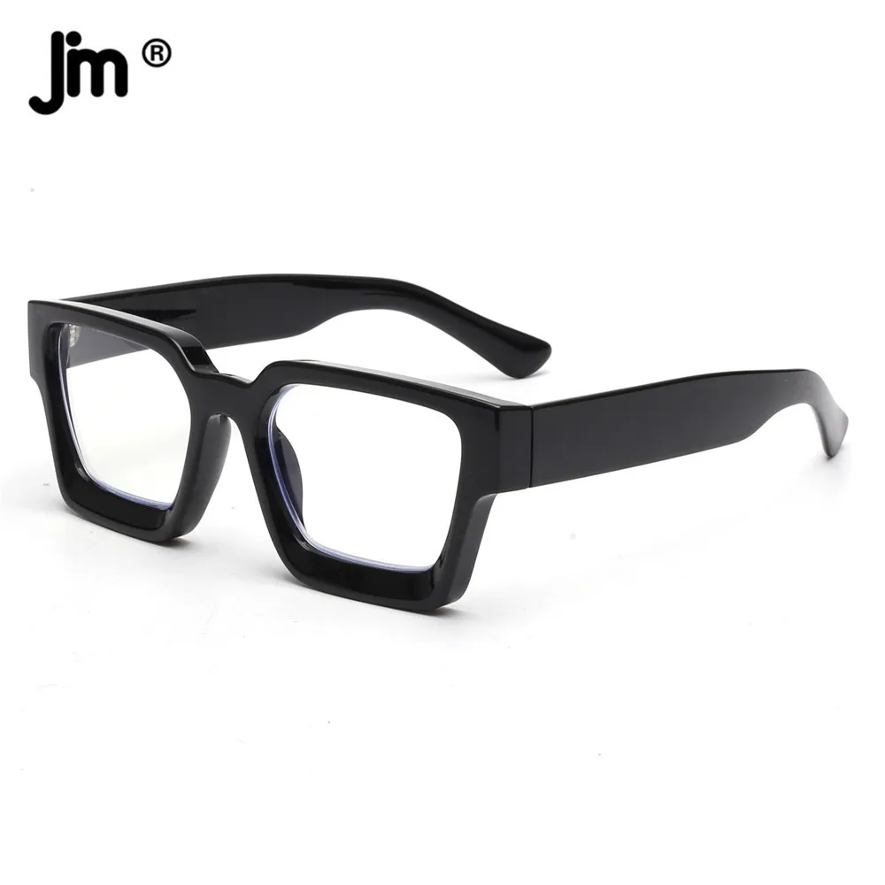 

JM Square Reading Glasses, Blue Light Blocking Computer Reader for women men Reading Presbyopic Glasses