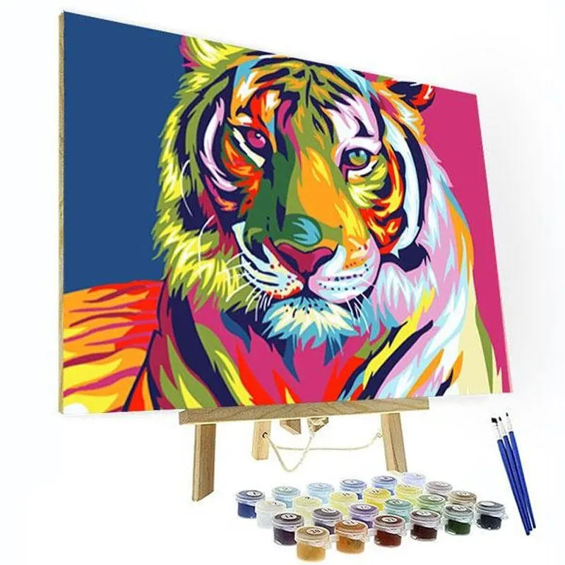 

Painting By Numbers Animal Series Fierce Tiger Drawing Crafts Supplies For Adults Paintings Wall Art For Home Decor