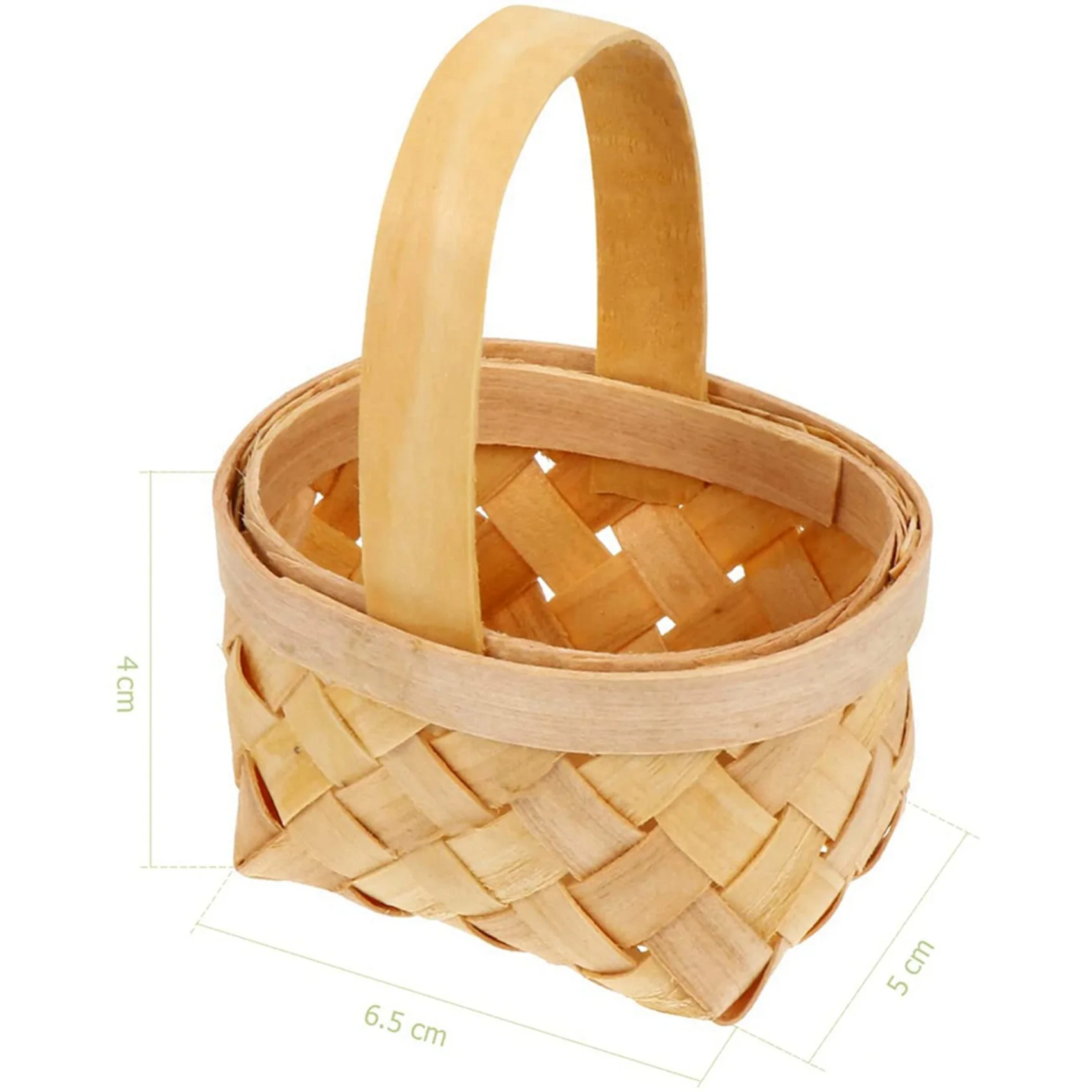 ABWR-8Pcs سلة مغزولة صغيرة مع مقبض الزفاف زهرة فتاة سلة زهرة الحلوى الشوكولاته هدية صندوق حفل زفاف هدية