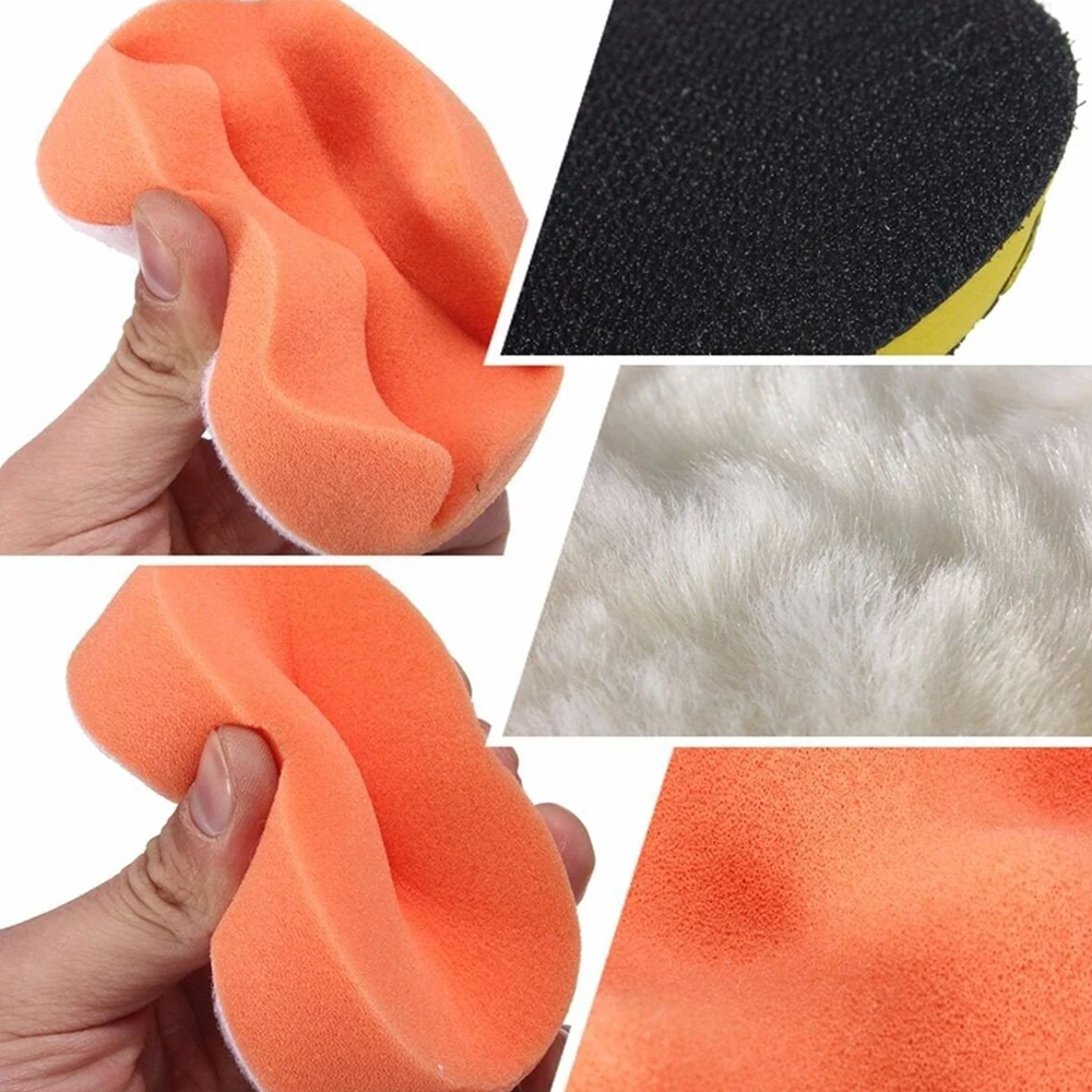 3inch Car Polishing Pad Kit 6/12PCS Sponge Polish Pads Remove Scratches Car Buffing Waxing Cleaning Set for Polisher Buffer Tool