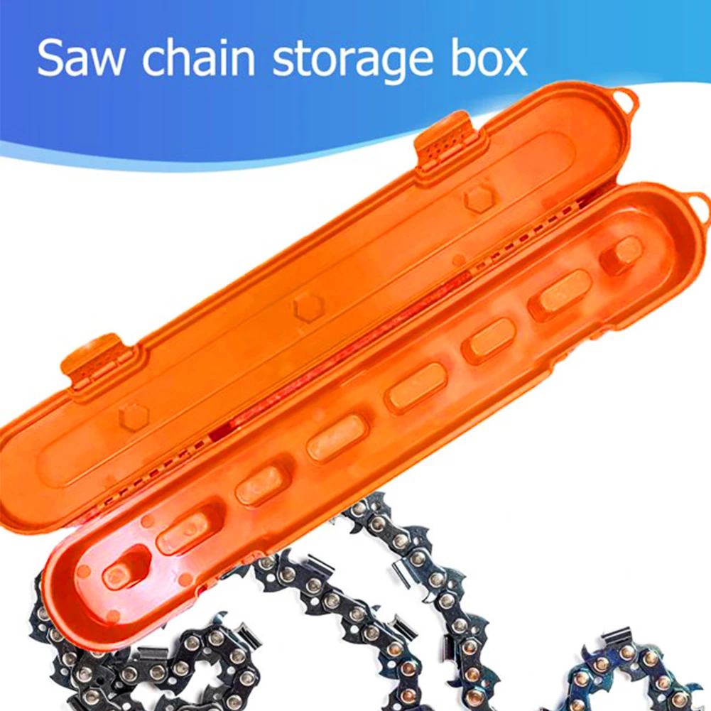 Portable Lightweight Chainsaw Chain Storage Case For 10in 16in 18in 20in Large Capacity Space Saving Plastic Material