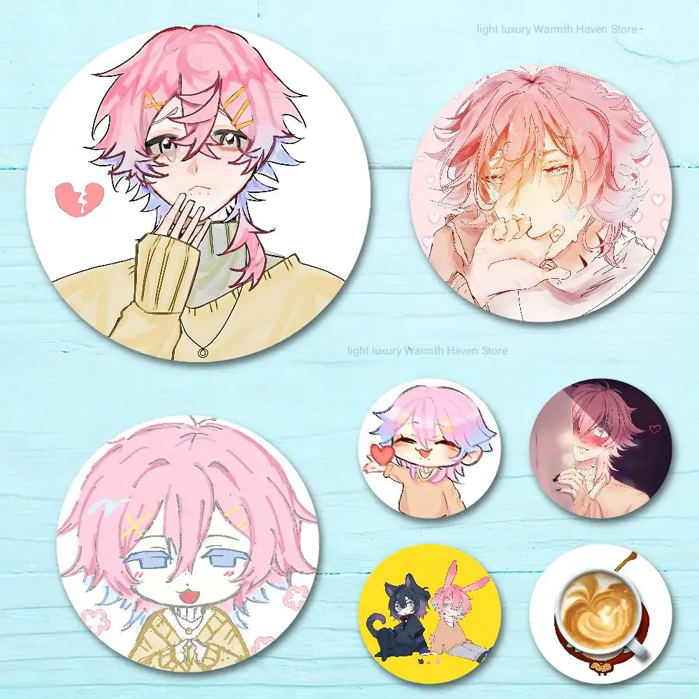 

Ren 14 Days With You Round Anime Wooden Coasters DIY Decorations Birthday Valentine Gifts