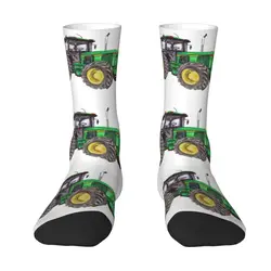 Green Tractor Dress Socks Mens Womens Warm Fashion Novelty Crew Socks