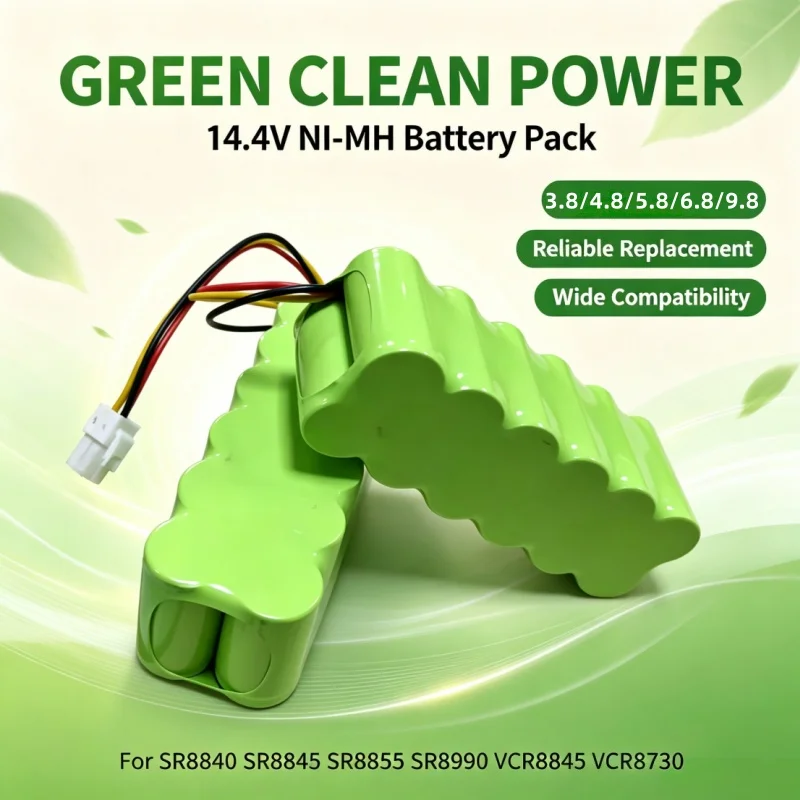 Replacement NI‑MH Battery 14.4V 3800‑9800mAh Fit For Butterfly Robot Vacuum VCR8845 VCR8895 VCR8730