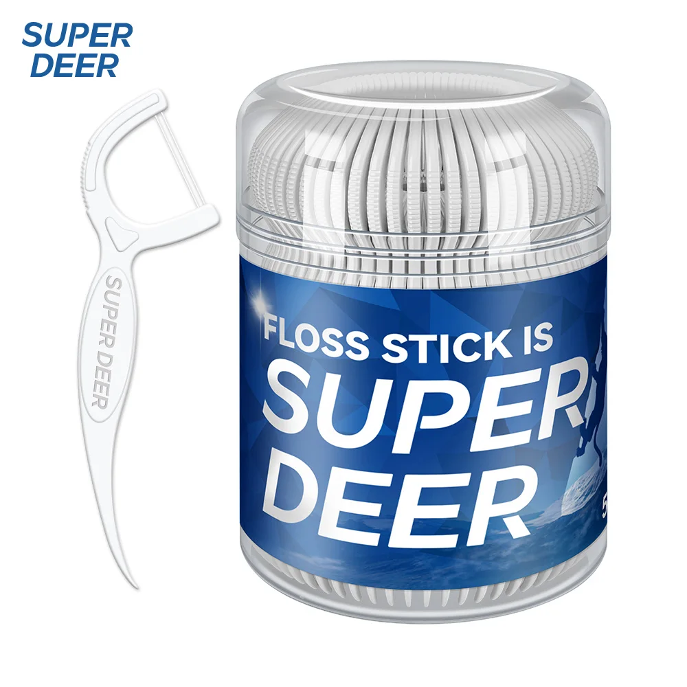 Super Deer Twin Line Dental Floss For Teeth Barreled for Teeth Cleaning Dentistry Tool Toothpicks Picks Oral Hygiene