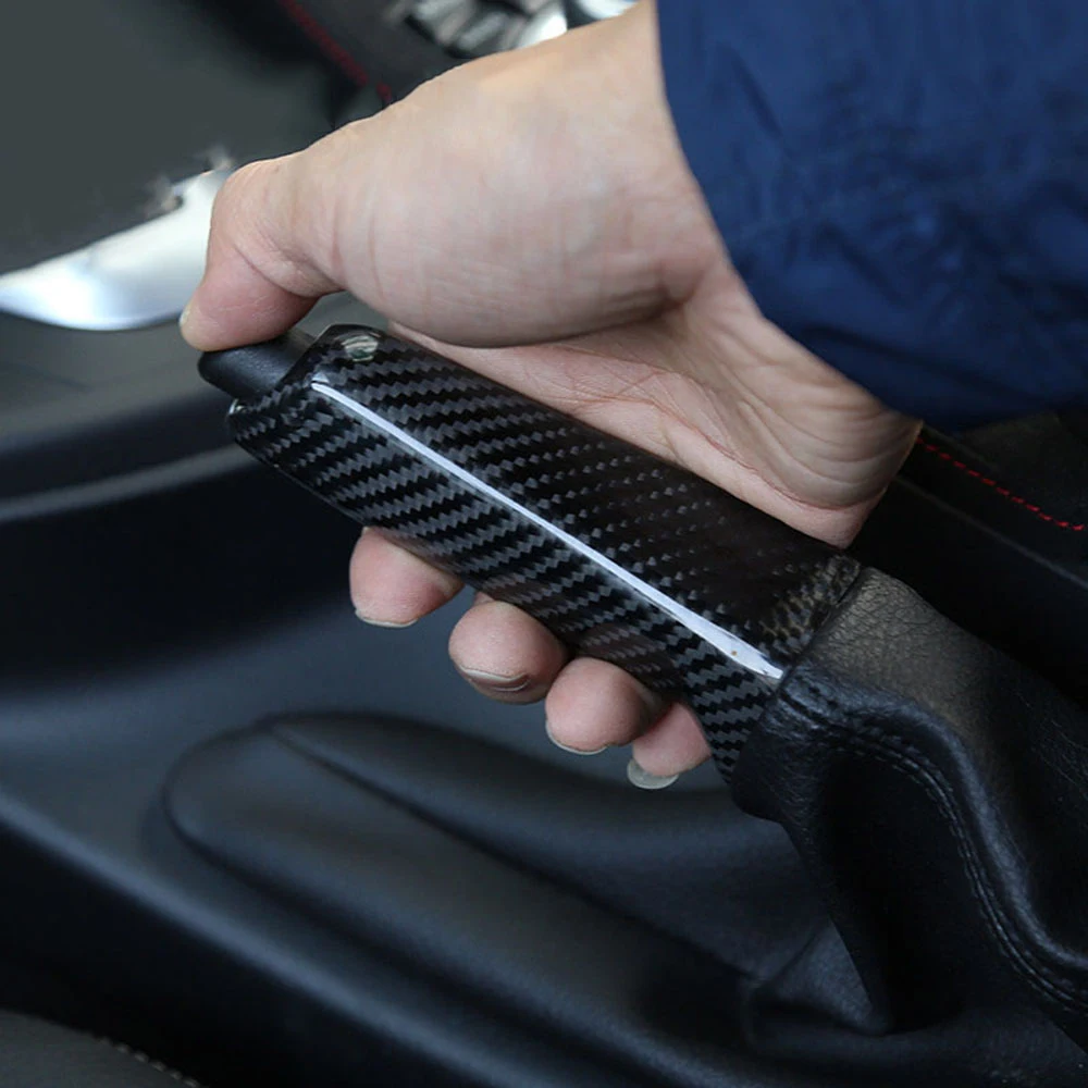 Carbon Fiber Car Hand Brake Cover Handbrake Grips Protection Cover For BMW 1 2 3 4 Series GT E46 E90 E92 E60 E39 F30 F10 F20 - Image 6