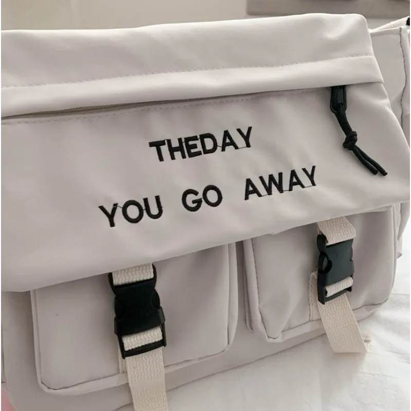 INS 2023 Canvas Bag Bag Women\'s 2023 Crossbody Japanese College Student Class Single Shoulder Large Bag Large Capacity Canvas Ba