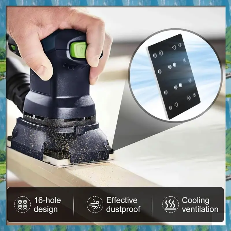 

The New 2Pack 130X80mm Hook &Loop Sanding Pad 12 Holes Replacement Plate For Festool RTS 400 REQ Electric Sanding Pad