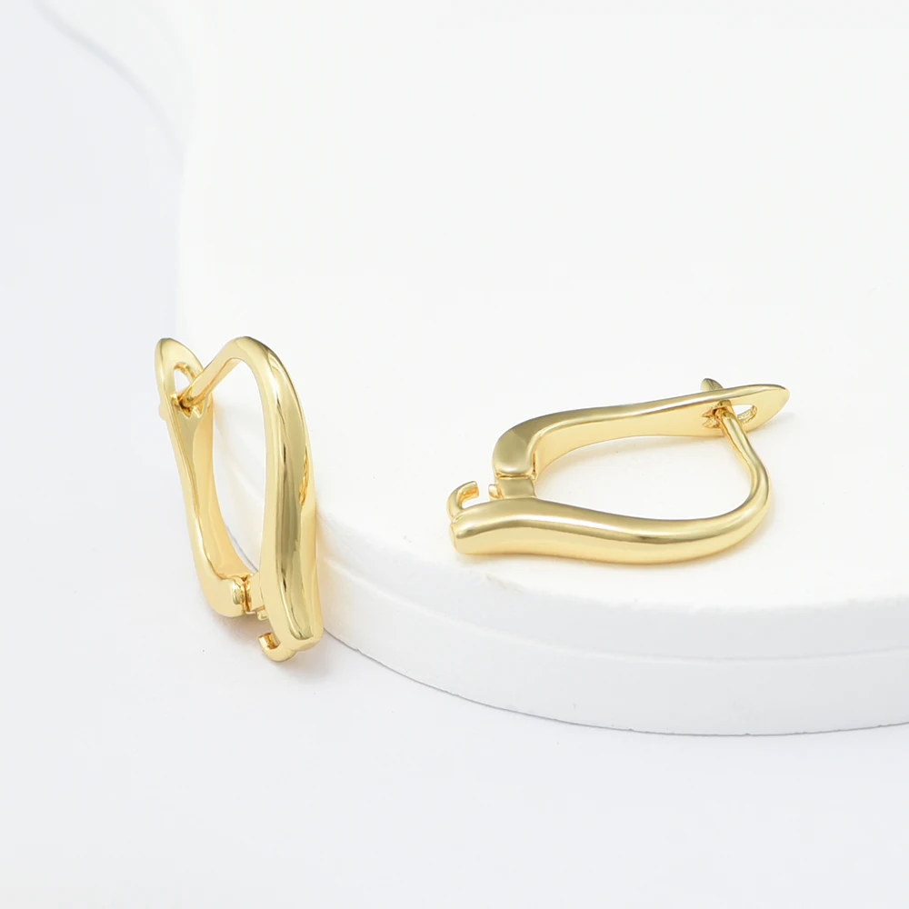 YANASI French Circular Thread Earring Hooks Lever Back Fixtures for DIY Earring Clasp Jewelry Making Accessories Findings