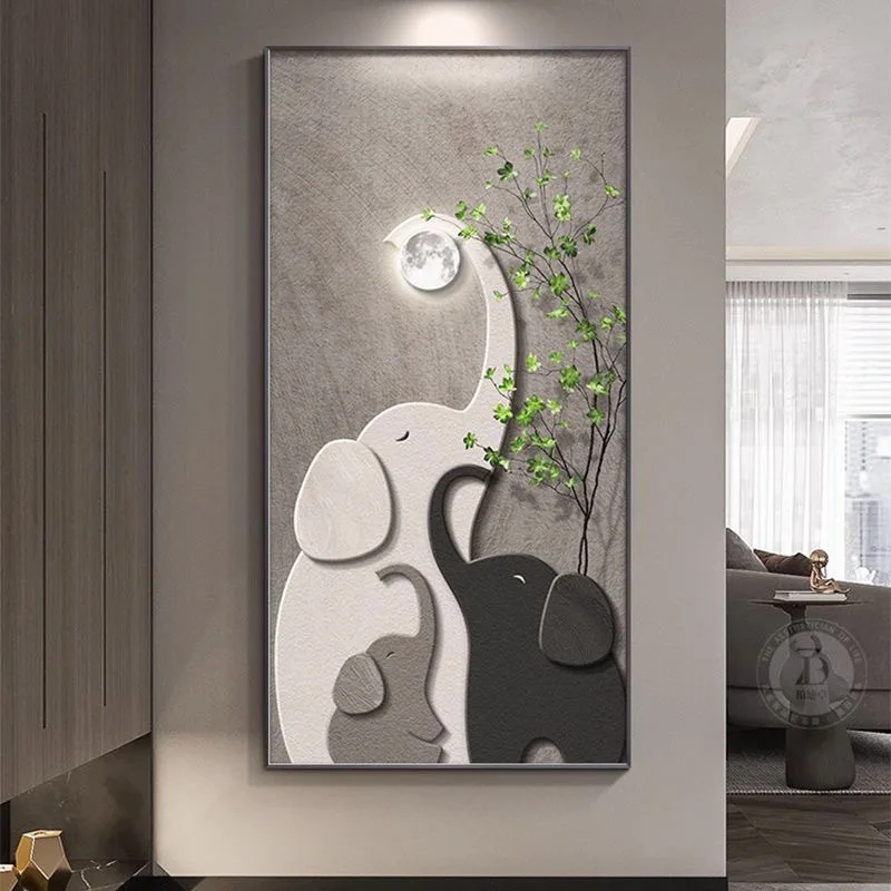 Elefante decorativo lampada da parete moderna e minimalista porta d'ingresso murale applique da parete decorazione soggiorno interno