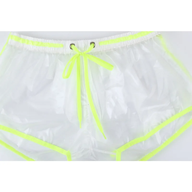 Heren Badmode Surfen Strandbroek Boxer Zwemmen Pvc Materiaal Transparante Trunks Sexy Short Zwembroek Boxers Sport Pak Heren