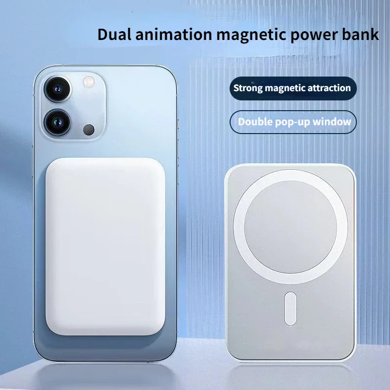 50000mAh Magnetic Wireless Power Bank Magsafe Large Capacity Portable External Battery Power Bank for iPhone Series