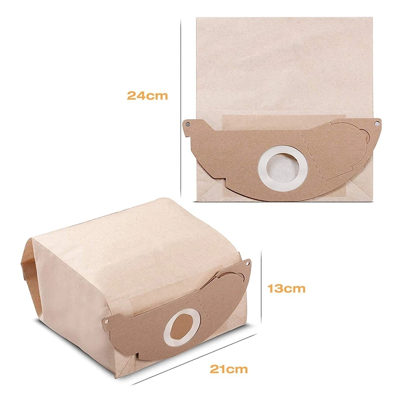 10Pcs Vaccuum Filter Dust Bag Colletion Trash Bag 6.904-322.0 Vacuum Bags for Karcher A2004 WD2 Vacuum Cleaner Parts