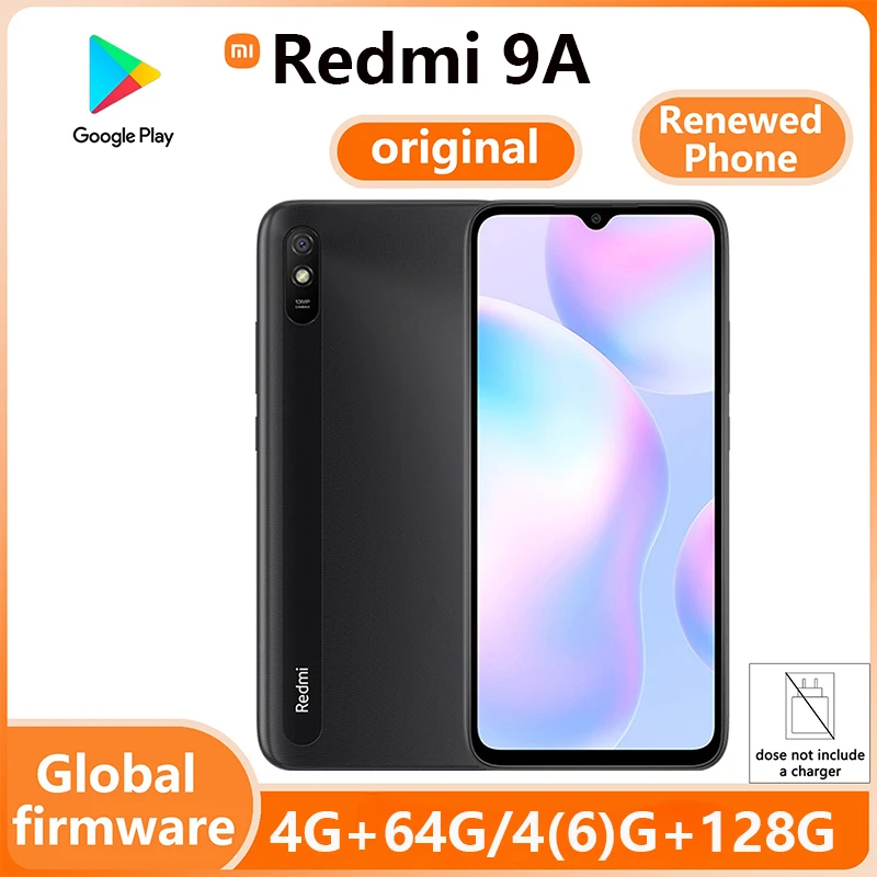 Xiaomi Redmi 9A Global Rom Smartphone 64GB/128GB Cellphone 5000mAh 6.53 inch Octa Core 13MP Smart phone No Charger Used Phone