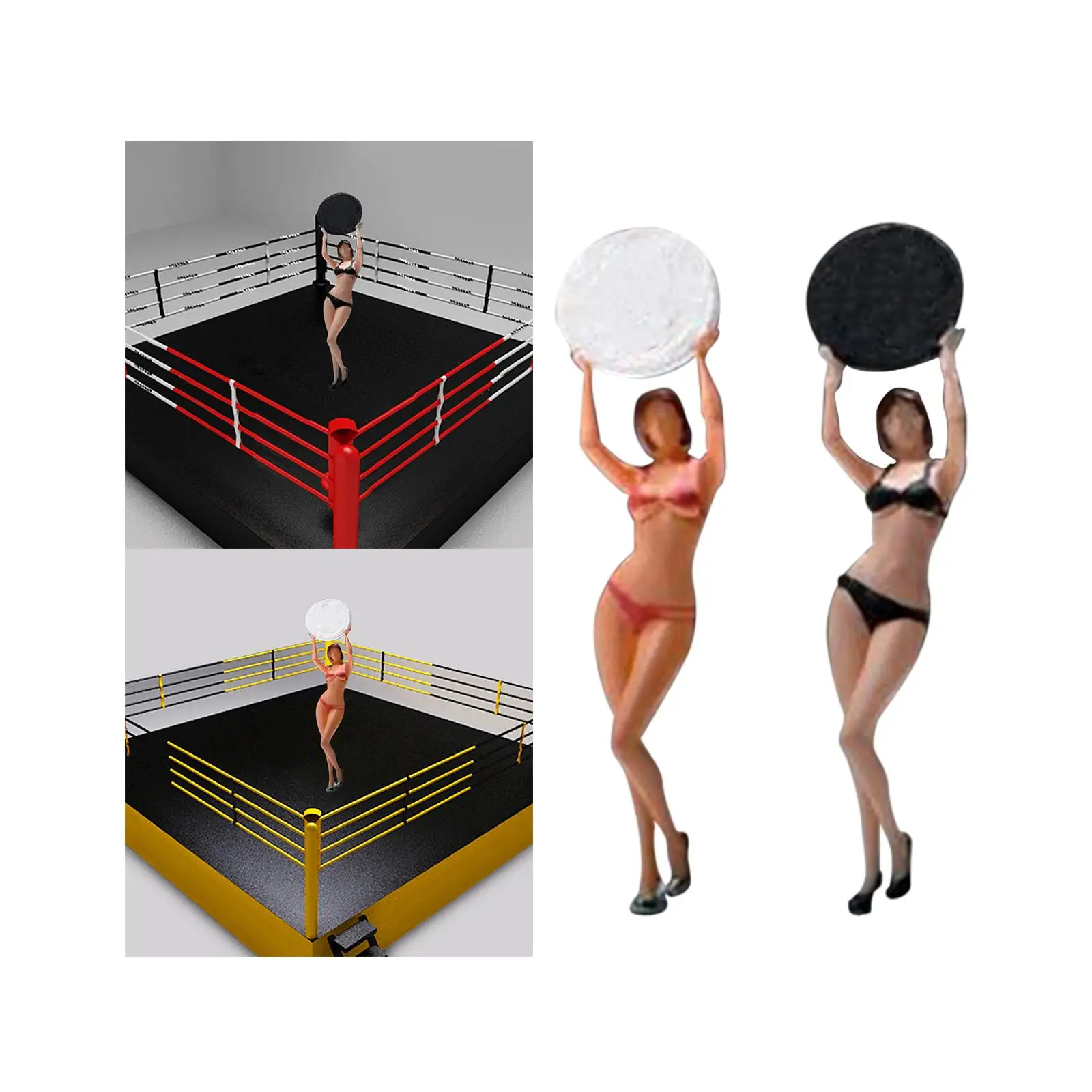 Realistic 1/64 Scale Models Figurine Miniature People Model Ornament for Miniature Scene Dollhouse Sand Table Layout Decoration