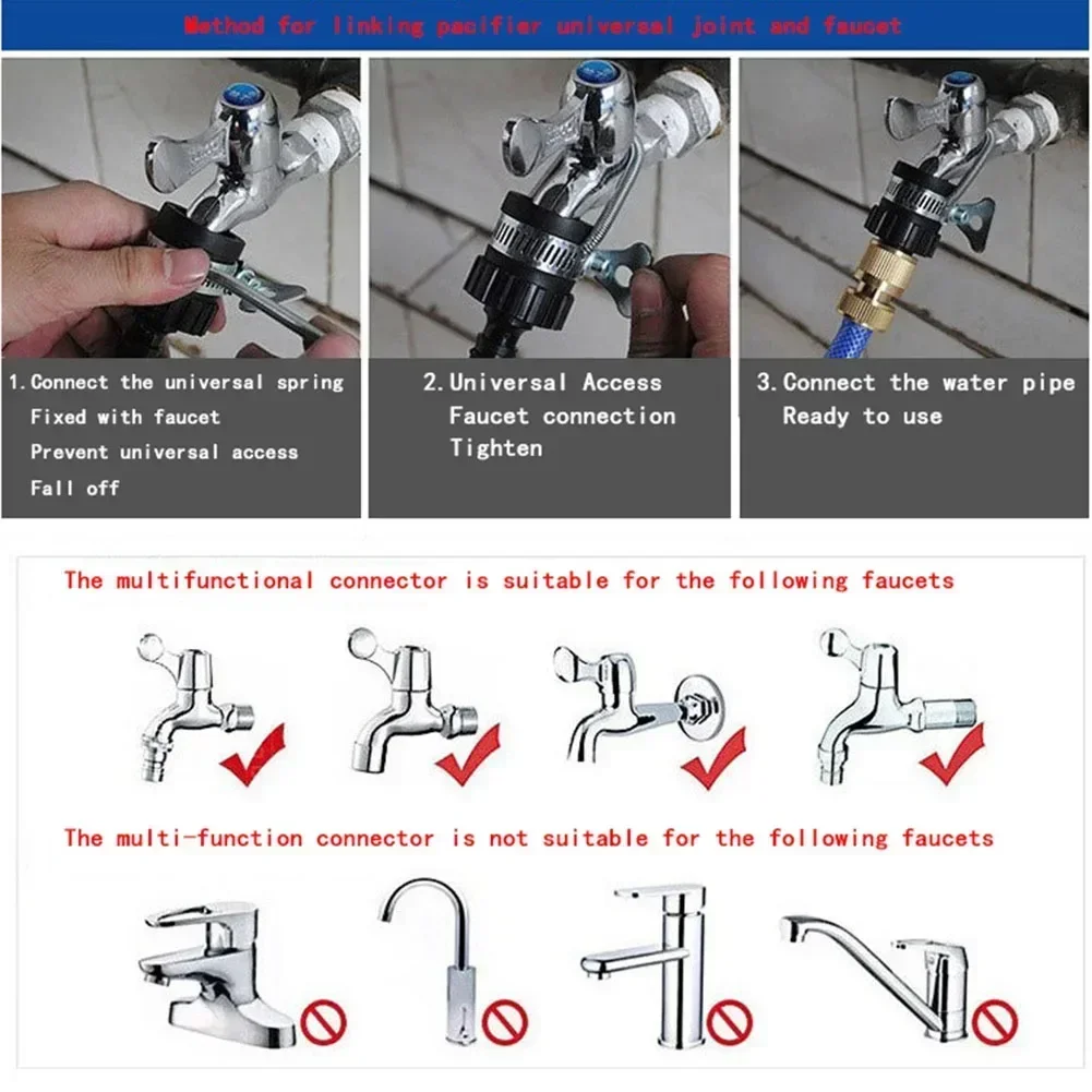 Mangueira de água conexão rápida torneira conector mangueira acessórios jardinagem ao ar livre equipamentos rega jardim