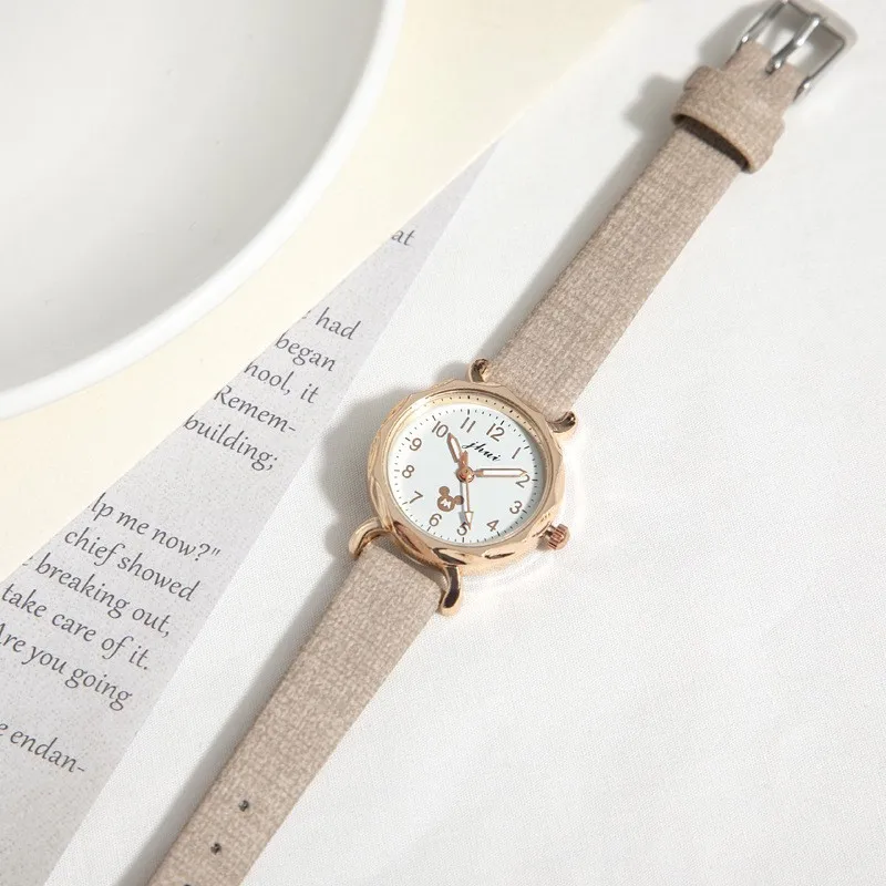 Popular new launch ladies cute little mouse head quartz watch gift watch