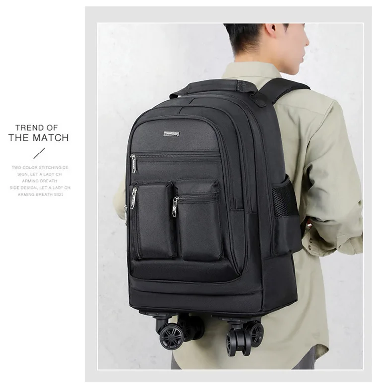 Business-Rucksack für den Außenhandel, Großer Multifunktionaler Doppel-Rucksack, Studentenrucksack, Leichtgewichtig – Detail 16