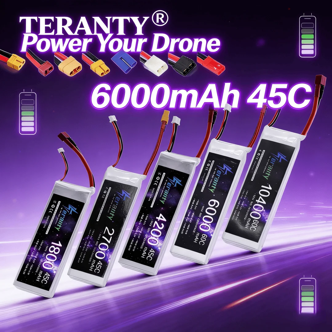TERANTY 2S Lipo Battery 7.4V 1500 3000 6000-10400mAh For RC Model Toys Aircraft Boat Car